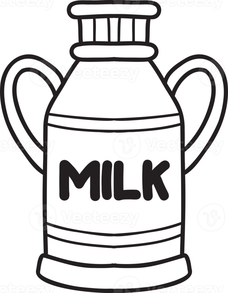 Hand Drawn milk bucket illustration png