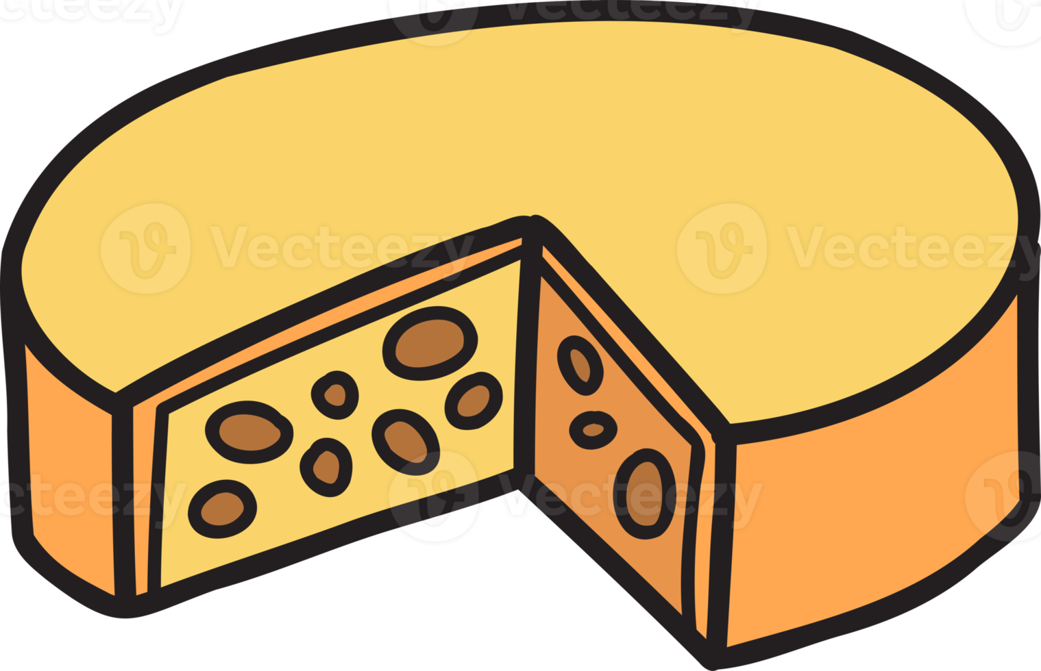 Hand Drawn cheese cubes illustration png