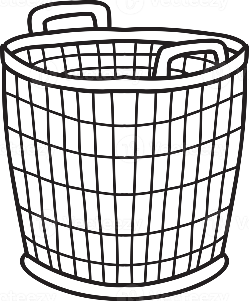 Hand Drawn basket for stuff illustration png