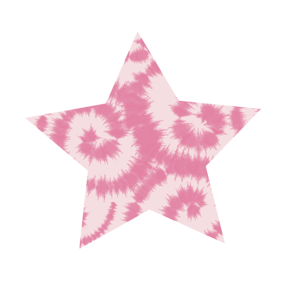 plantilla de diseño de estrella de pentagrama de color de agua aislado png