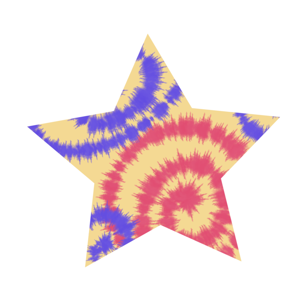 Isolated water colour pentagram star design template png