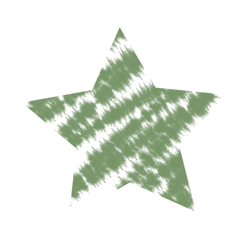 Isolated water colour pentagram star design template png