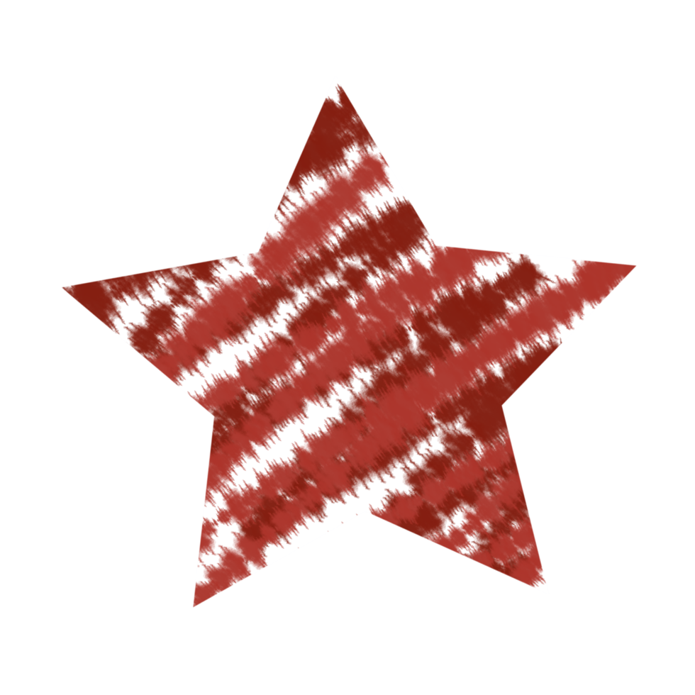 Isolated water colour pentagram star design template png