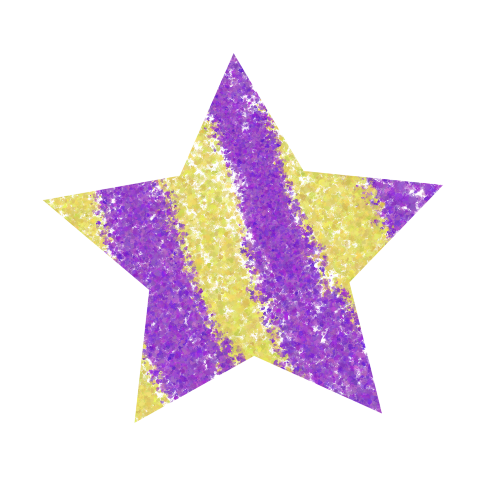 modelo de design de estrela de pentagrama de cor de água isolada png