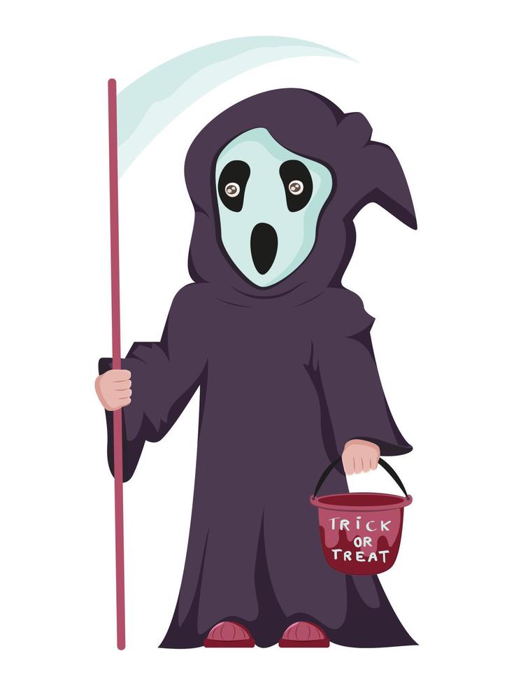 Halloween Cosplay Grim Reaper vector