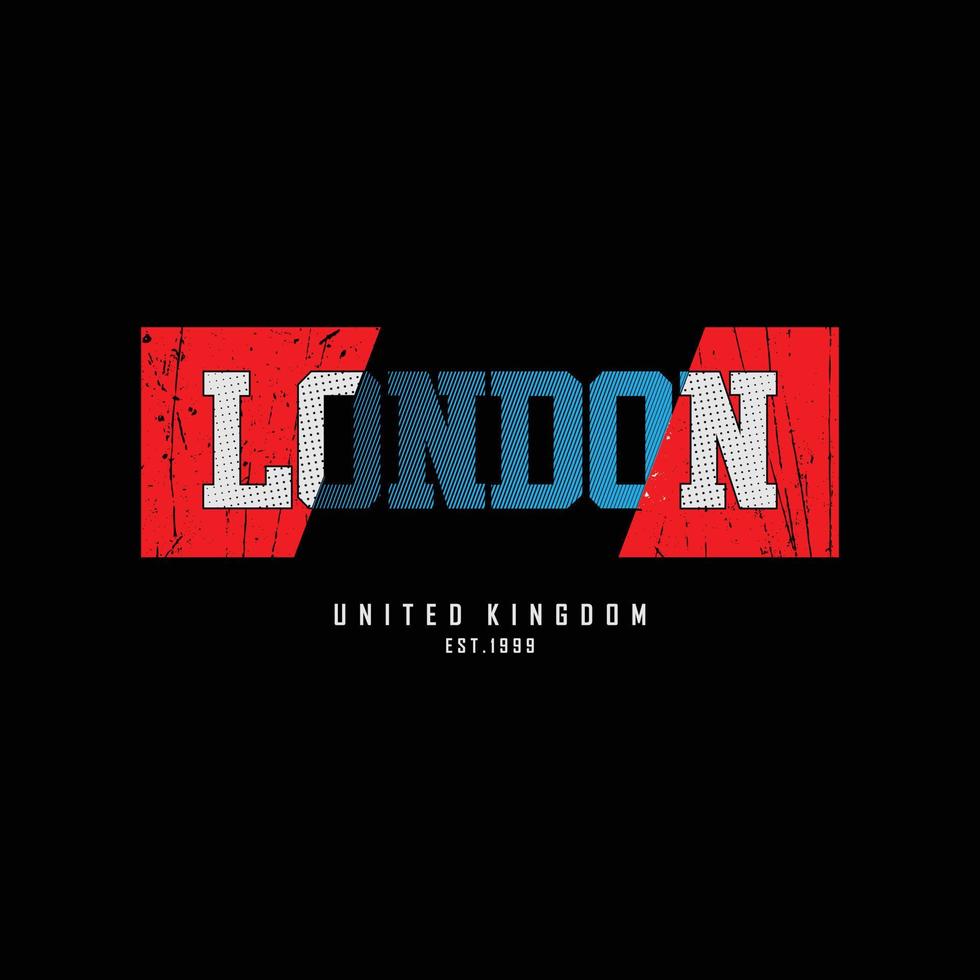 diseño de camisetas y prendas de Londres vector