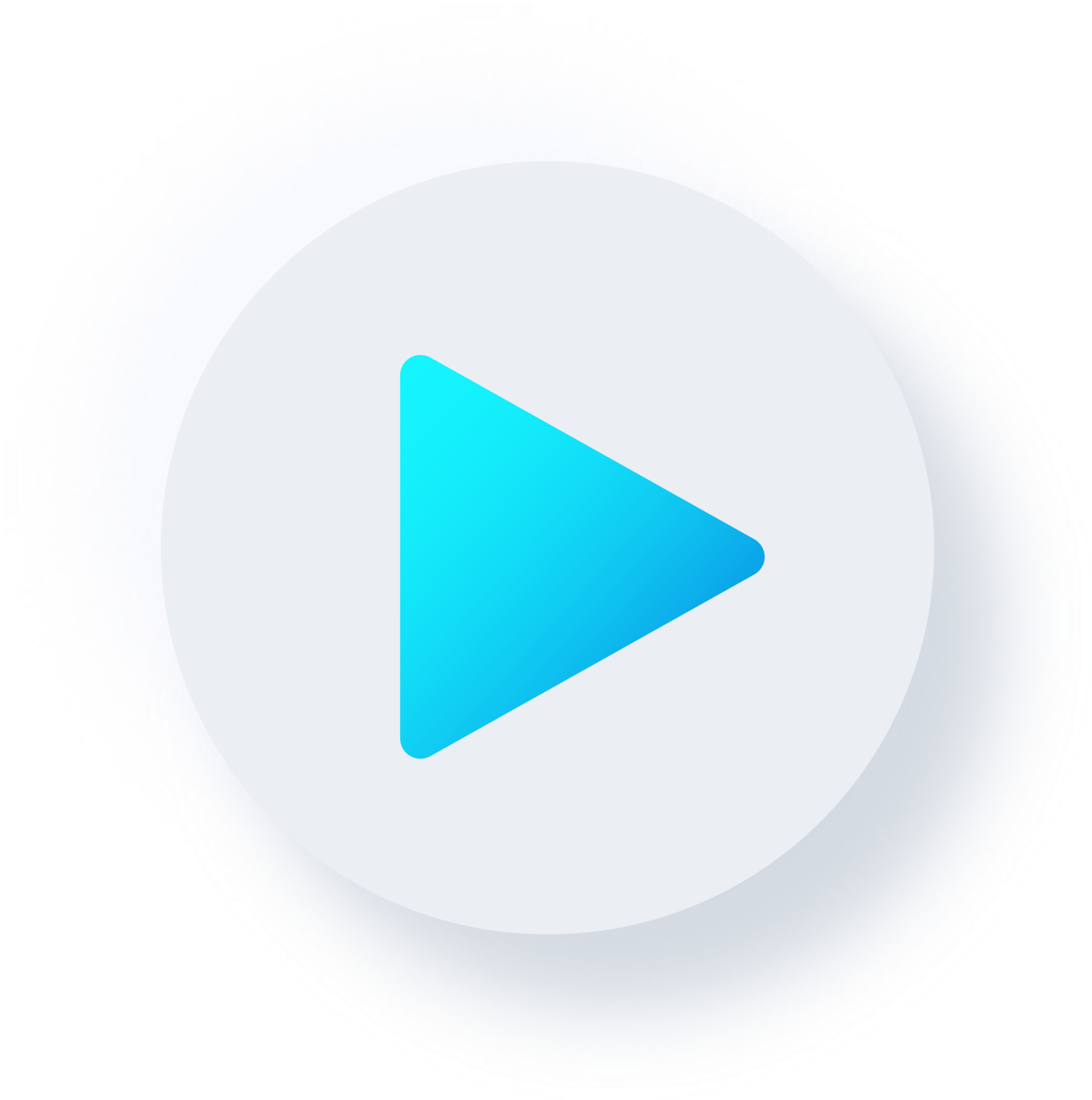 Transparent Blue Play Button