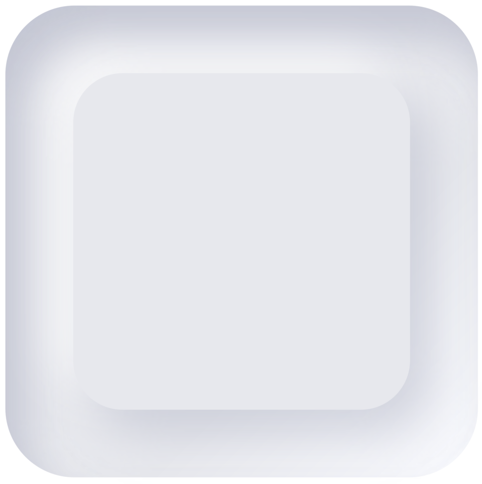 Neumorphic Square Button png