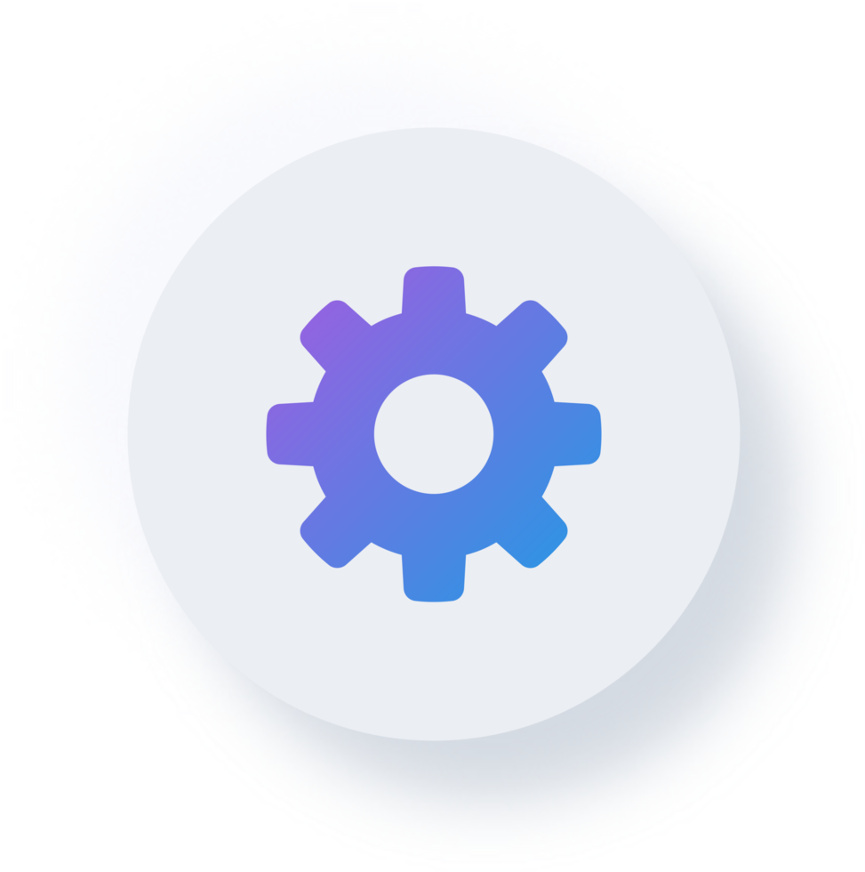 Neumorphic Settings Icon, Neumorphism UI Button png