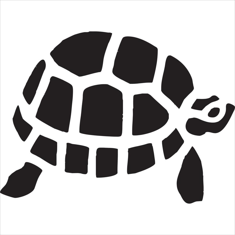 Vector, Image of artistic turtle icon, black and white color ...