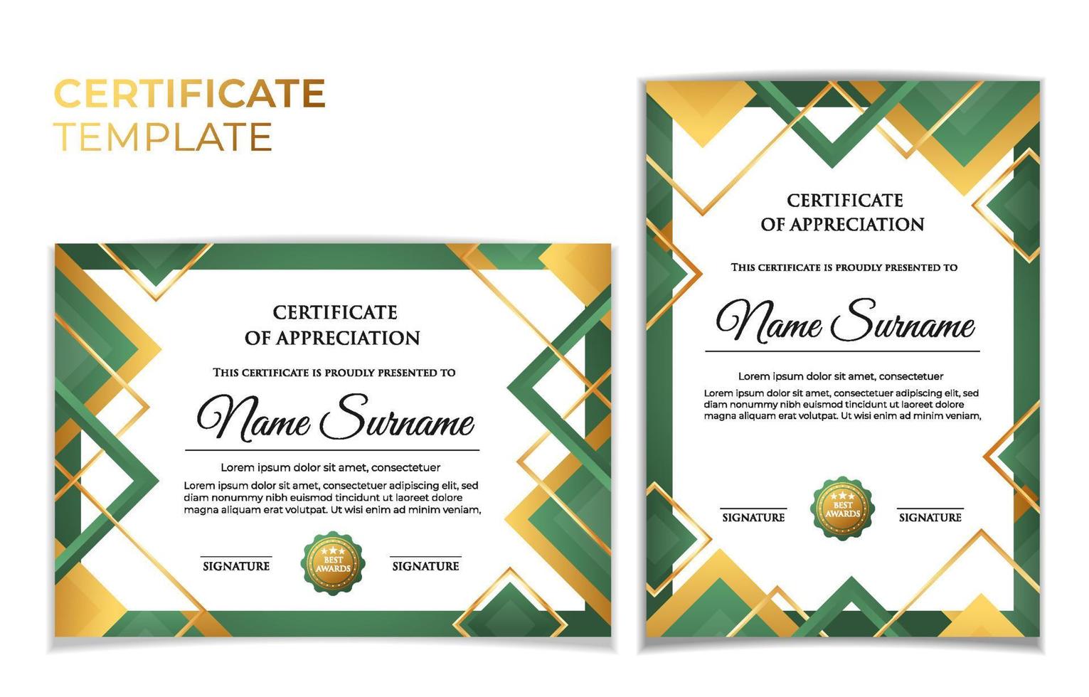 Certificate of Appreciation Template vector