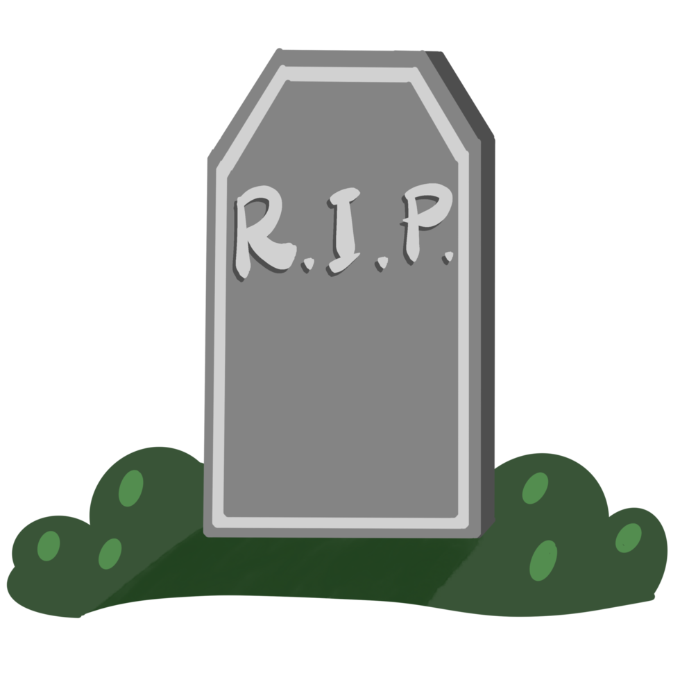 Gravestone Halloween party painted png