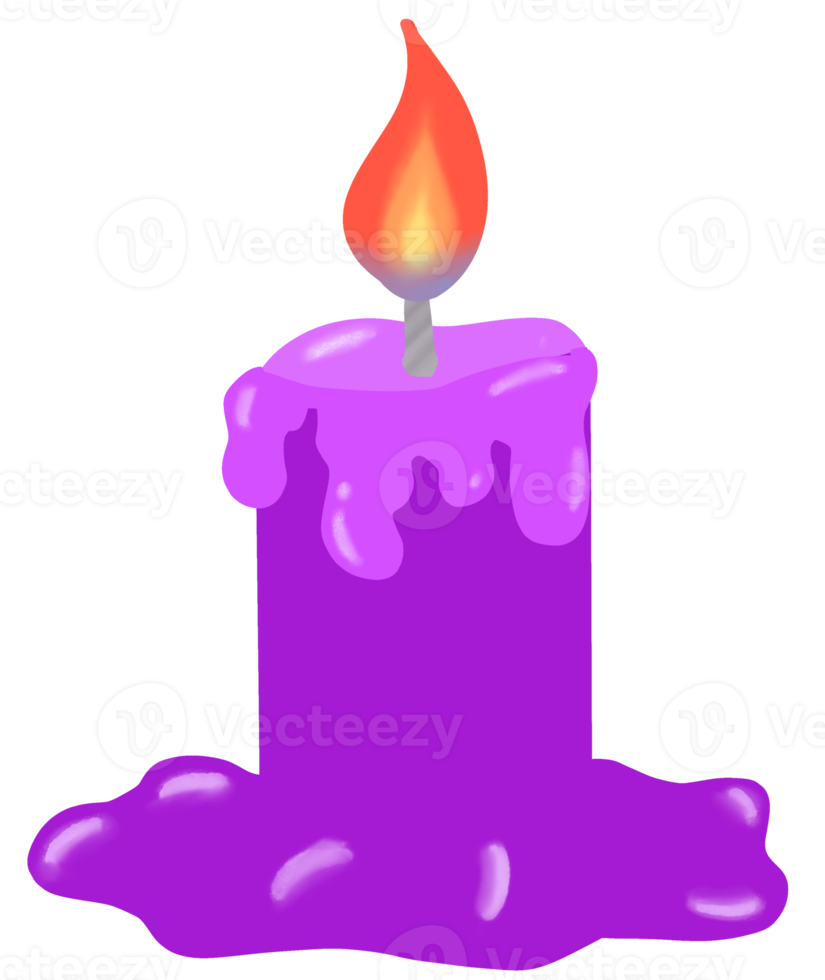 fête des bougies violettes halloween peint png