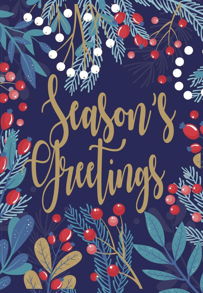 Christmas card cover design with text ‘Season’s greetings’ 11888553