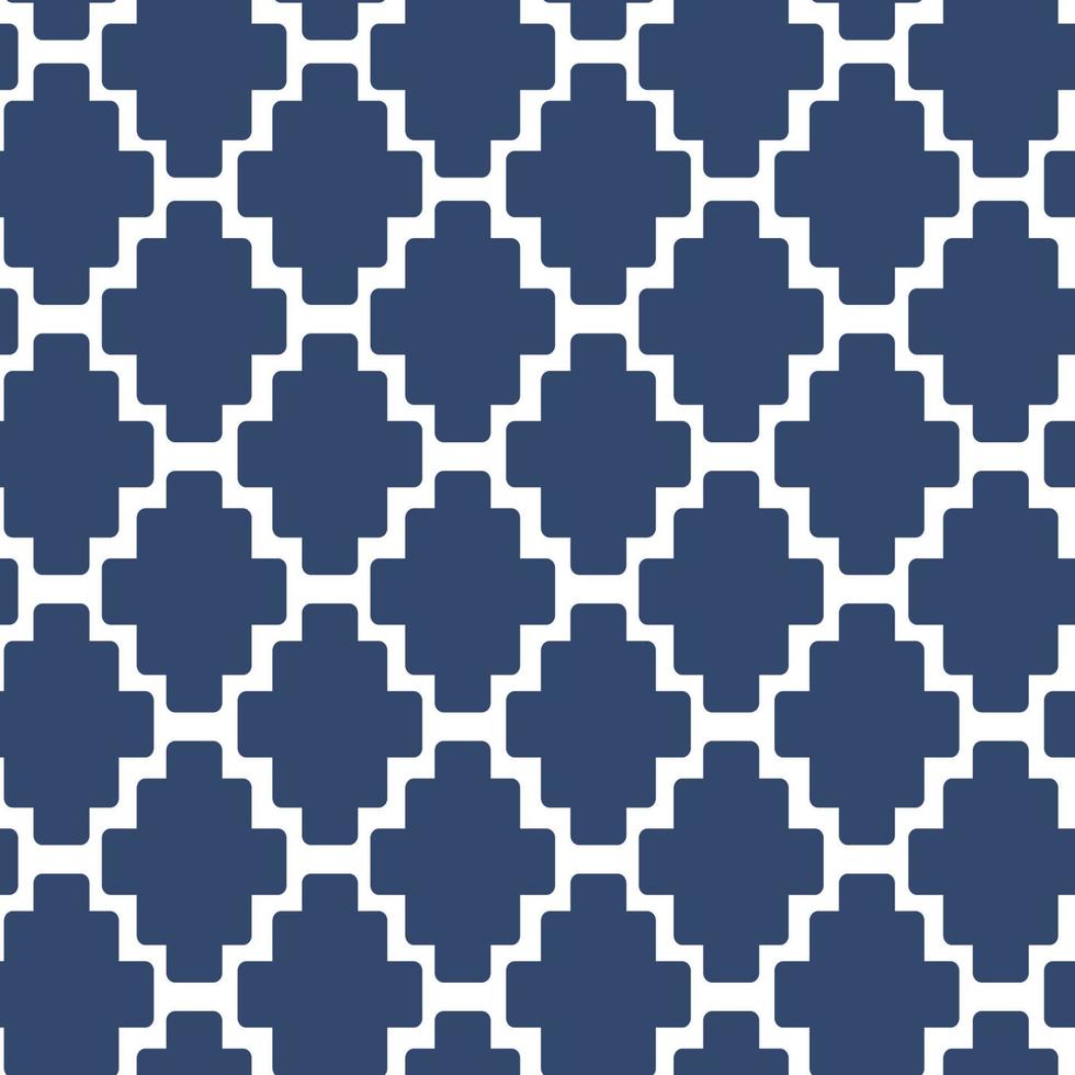 Seamless repeat navy tile pattern vector