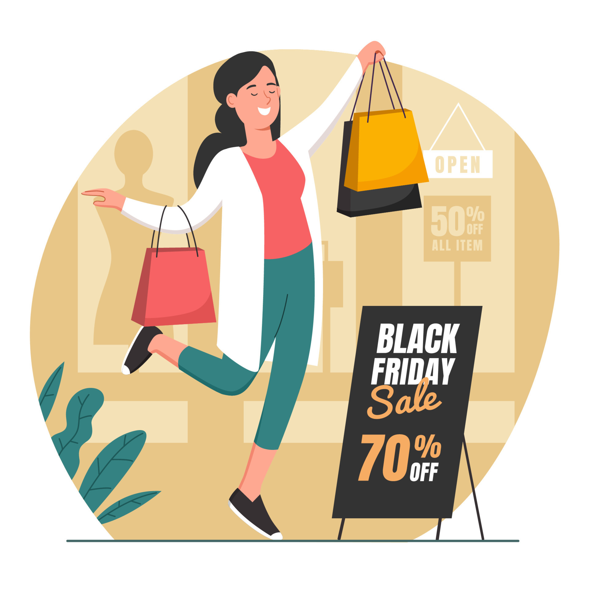 Black Friday Super Sale Shopping Woman Luxury Shopper Lifestyle Photo  Background And Picture For Free Download - Pngtree