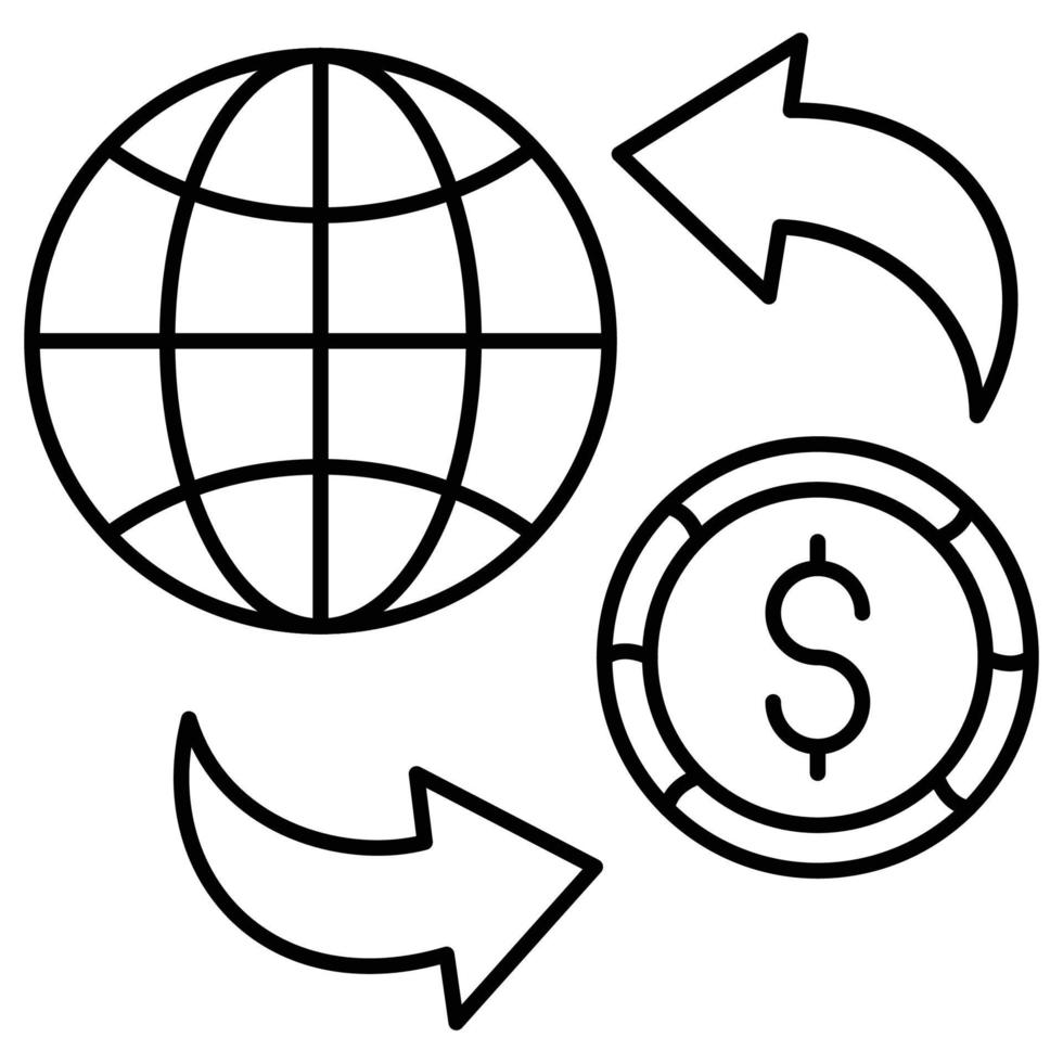 Global money flow  which can easily modify or edit vector