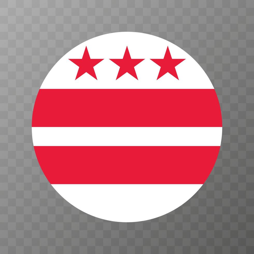 District of Columbia state flag. Vector illustration.