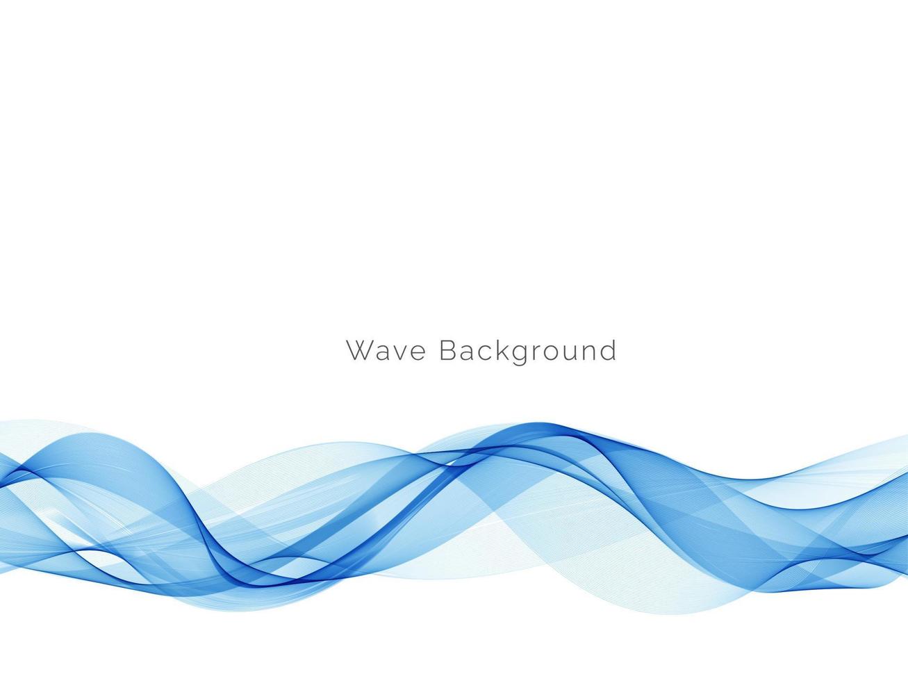 Abstract smooth stylish blue decorative wave background vector