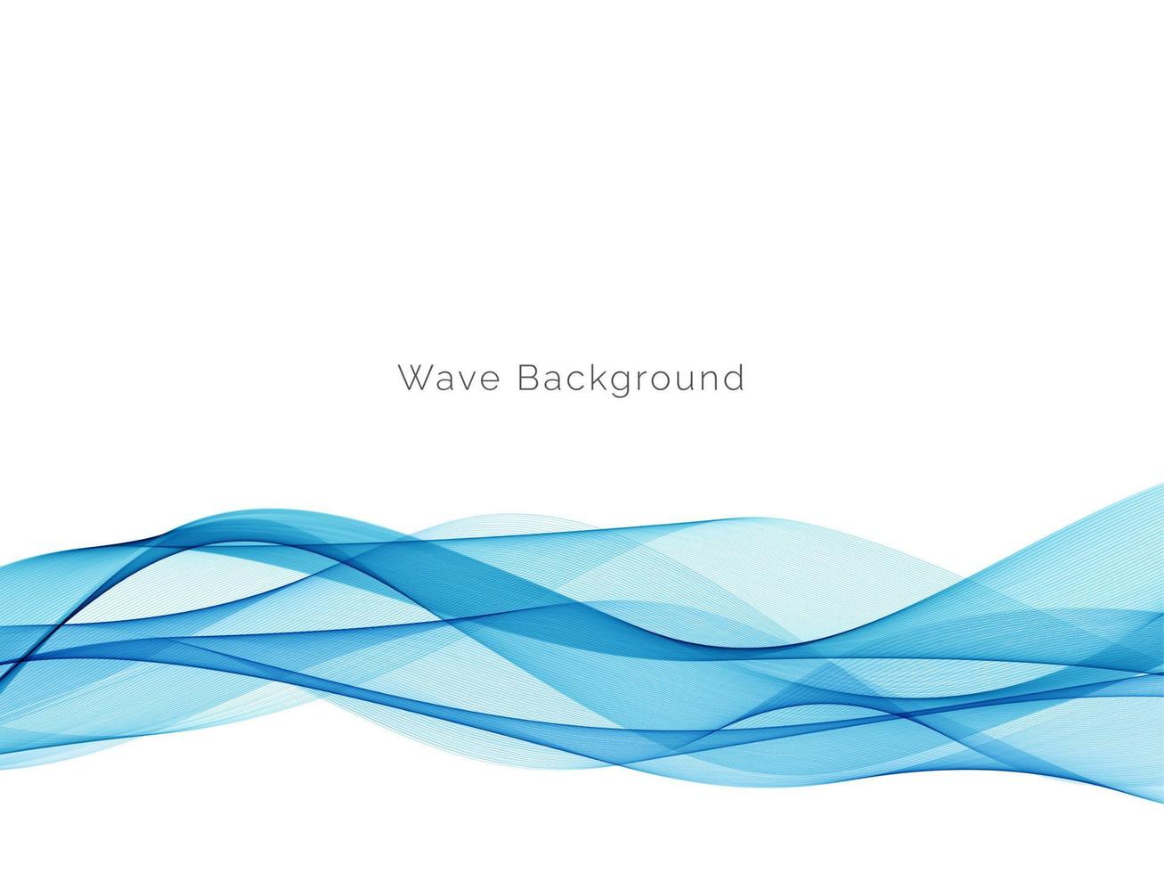 Abstract smooth stylish blue decorative wave background vector