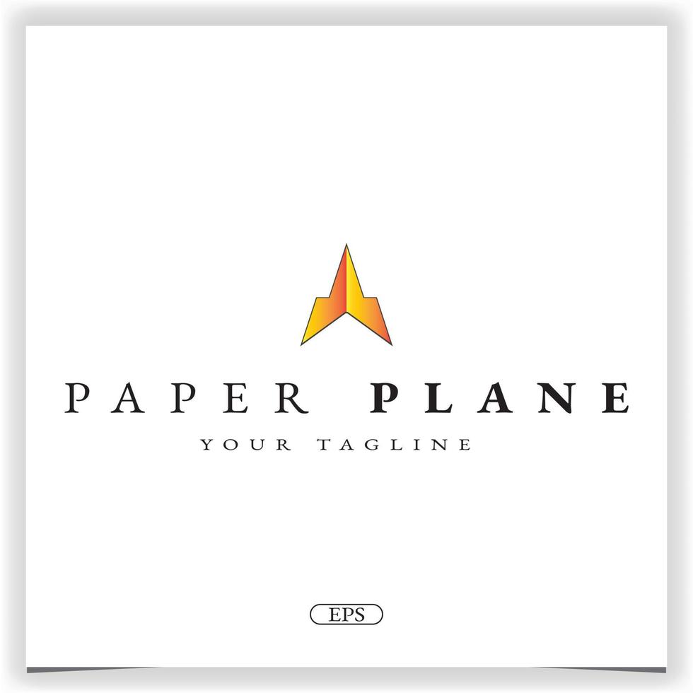 PAPER PLANE logo premium elegant template vector eps 10
