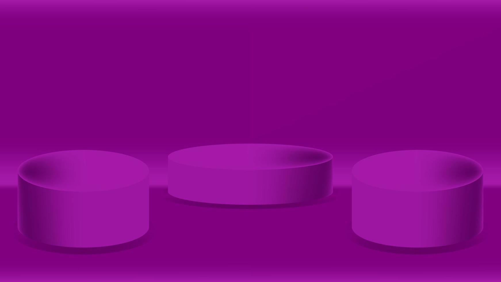 Violet Podium with glowing ovals. vector illustrations. eps 10