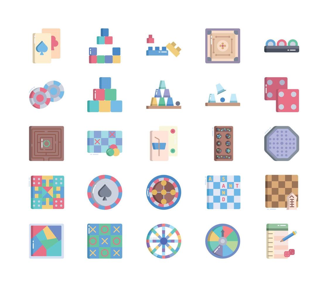 Table and board Games icon set vector