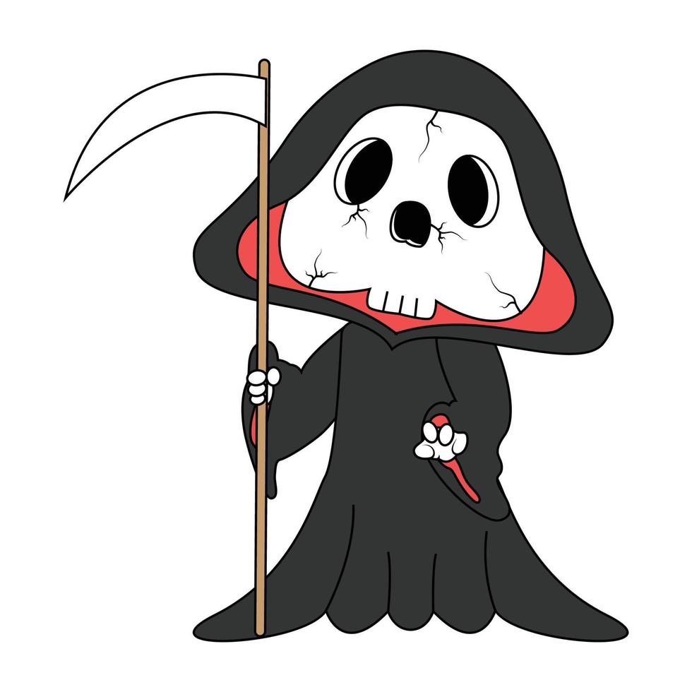 cute Grim reaper cartoon vector