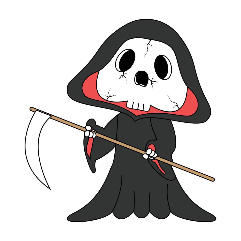 cute Grim reaper cartoon vector