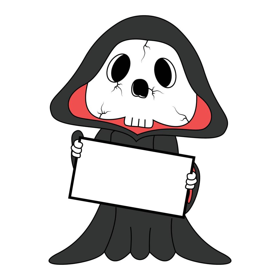 cute Grim reaper cartoon vector