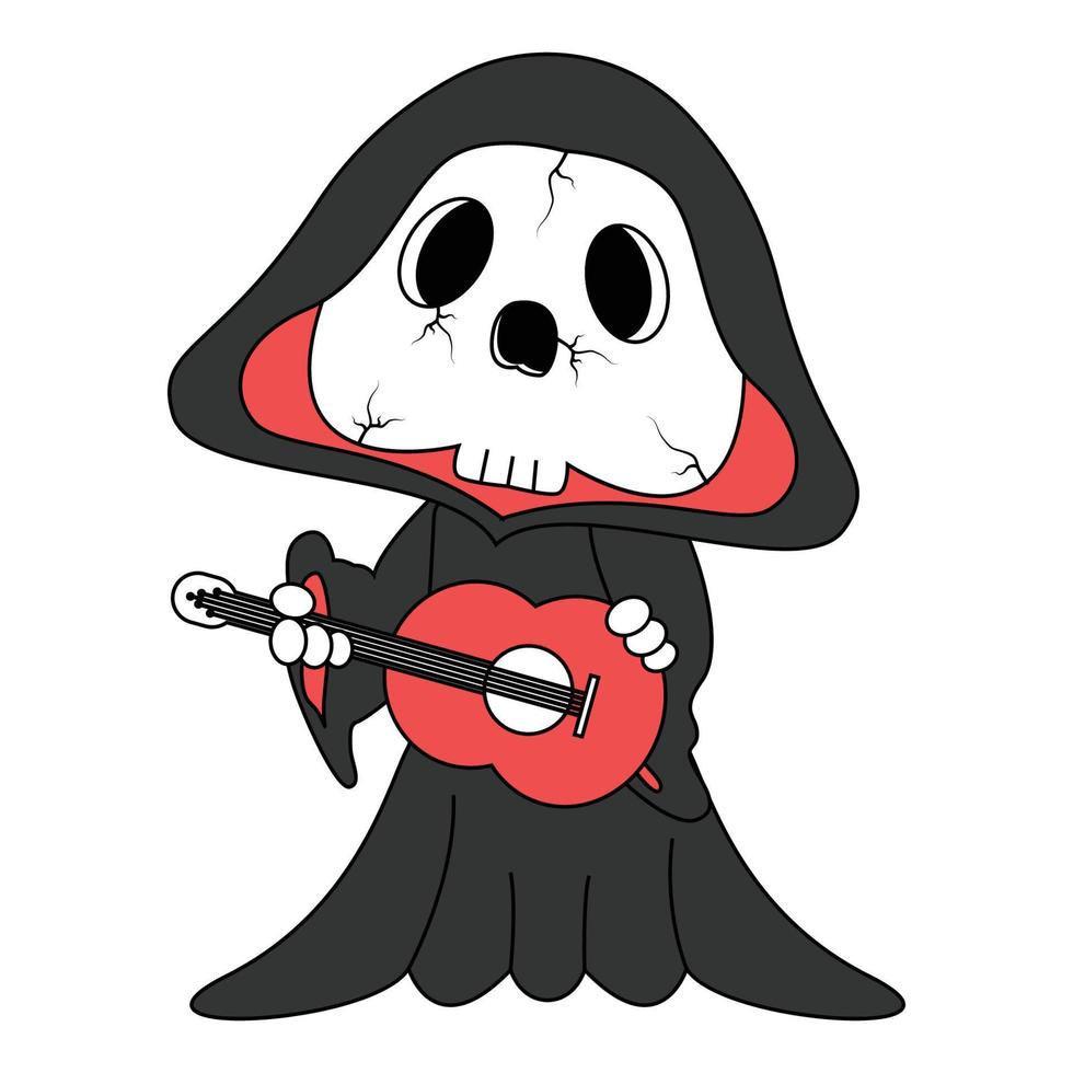 cute Grim reaper cartoon vector