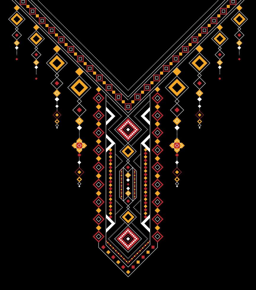 Abstract geometric tribal ethnic ikat folklore diamonds oriental seamless pattern traditional collar,shirt, background,wallpaper,clothing,fabric,print,batik,folk,knit,Embroidery vector illustration