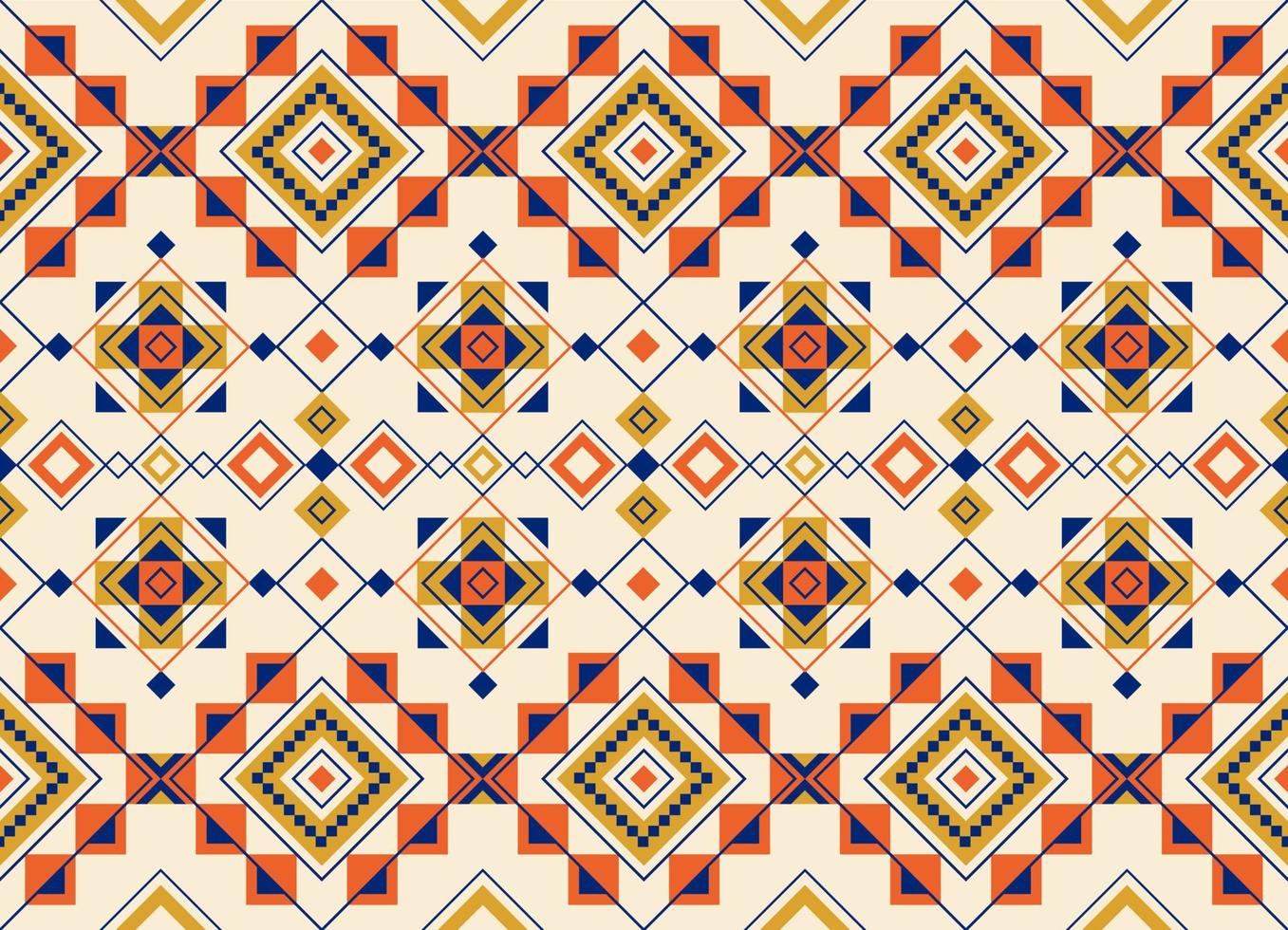 Abstract geometric tribal ethnic ikat folklore diamonds oriental seamless pattern traditional design for background,carpet,wallpaper,clothing,fabric,wrapping,print,batik,folk,knit vector illustration