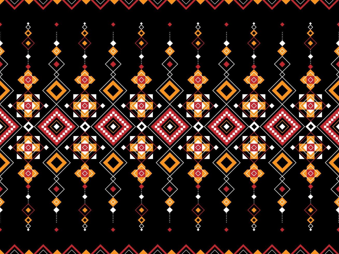 Abstract geometric tribal ethnic ikat folklore diamonds oriental seamless pattern traditional design for background,carpet,wallpaper,clothing,fabric,wrapping,print,batik,folk,knit vector illustration