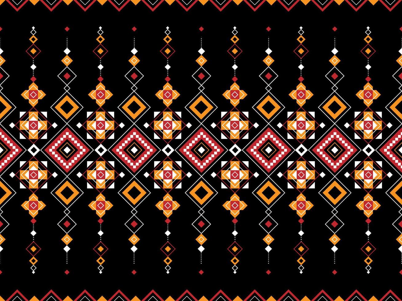 abstracto geométrico tribal étnico ikat folklore diamantes oriental de patrones sin fisuras diseño tradicional para fondo, alfombra, papel pintado, ropa, tela, envoltura, impresión, batik, folk, tejer ilustración vectorial vector