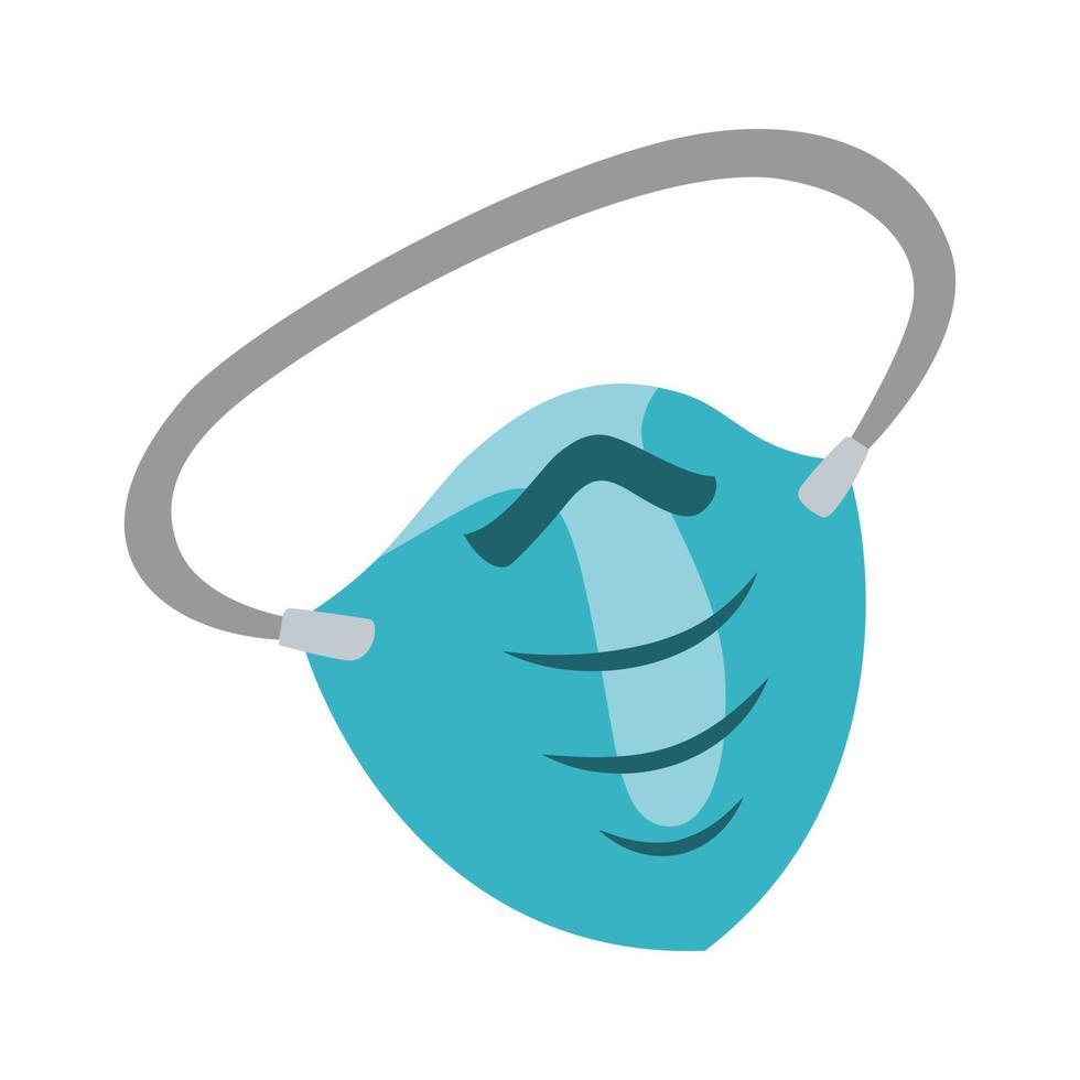 Hospital medical respiratory mask vector illustration, flat design