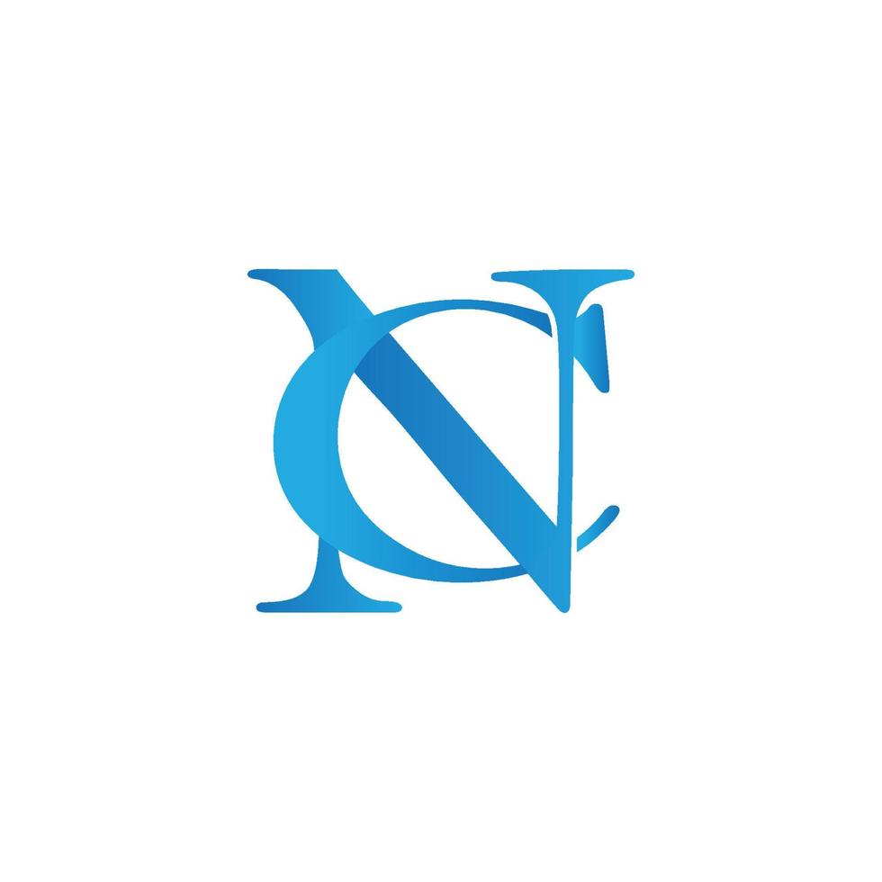 NC Blue Swoosh Global Digital Business Letter Logo 11890721 Vector Art ...