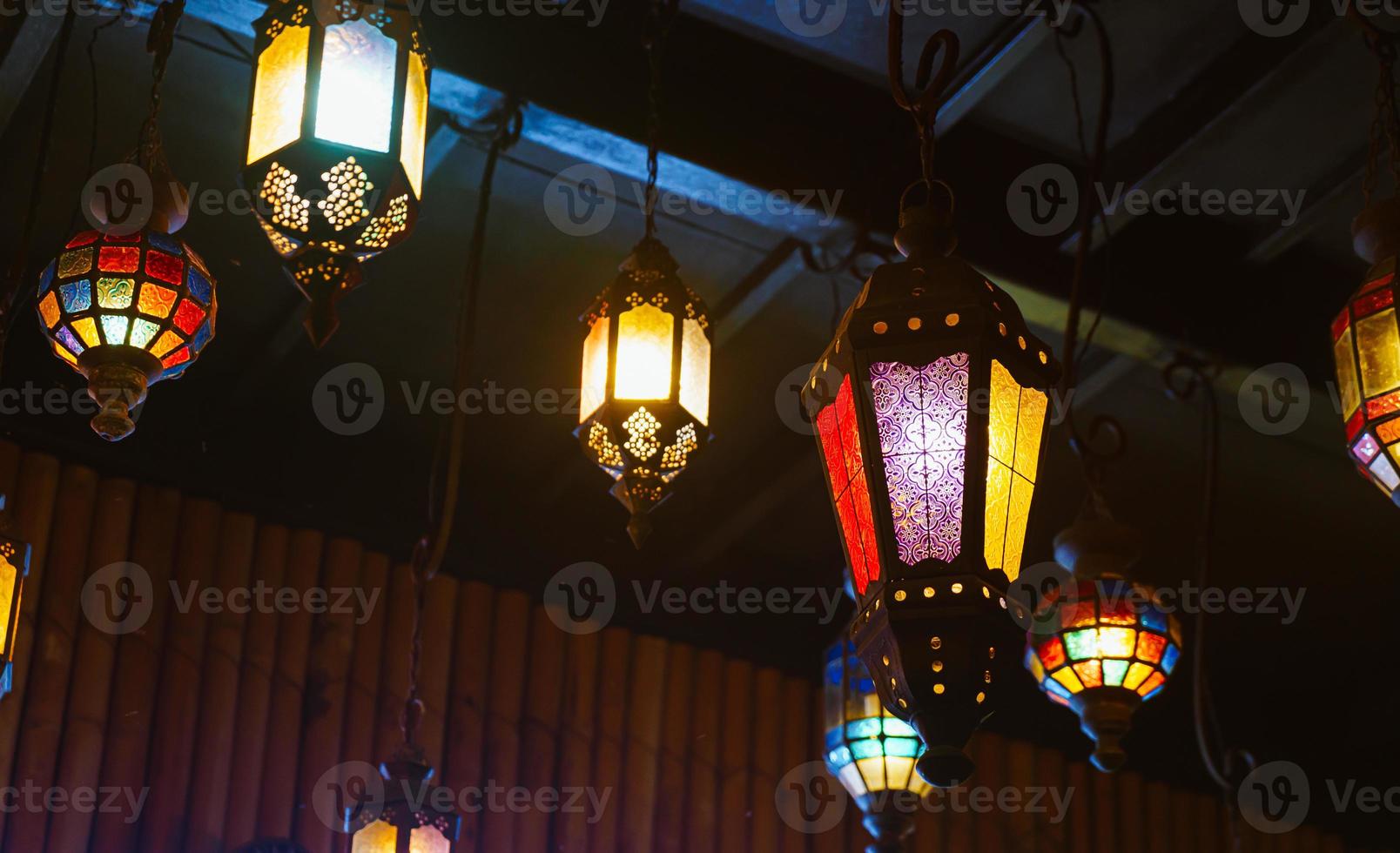 beautiful and vintage hanging lamp photo