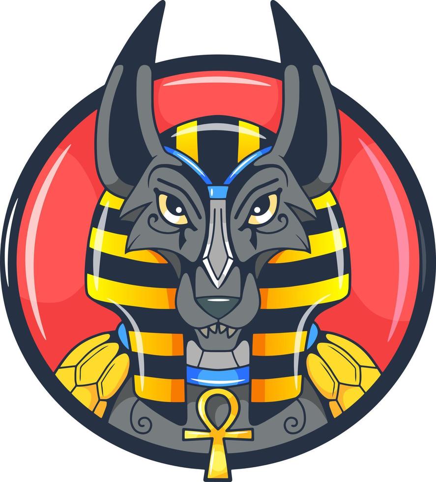 dios egipcio anubis vector