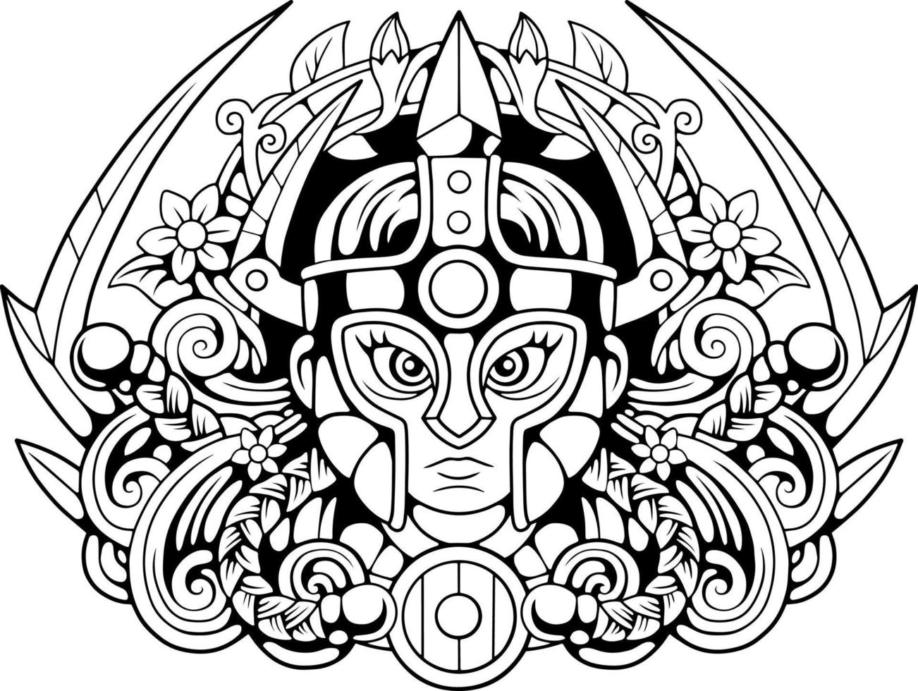 mythological warrior Valkyrie vector