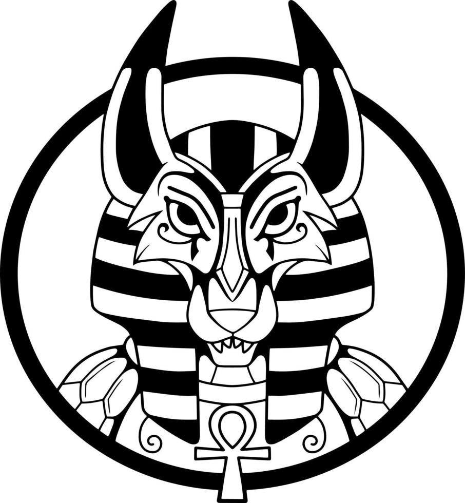egyptian god anubis vector