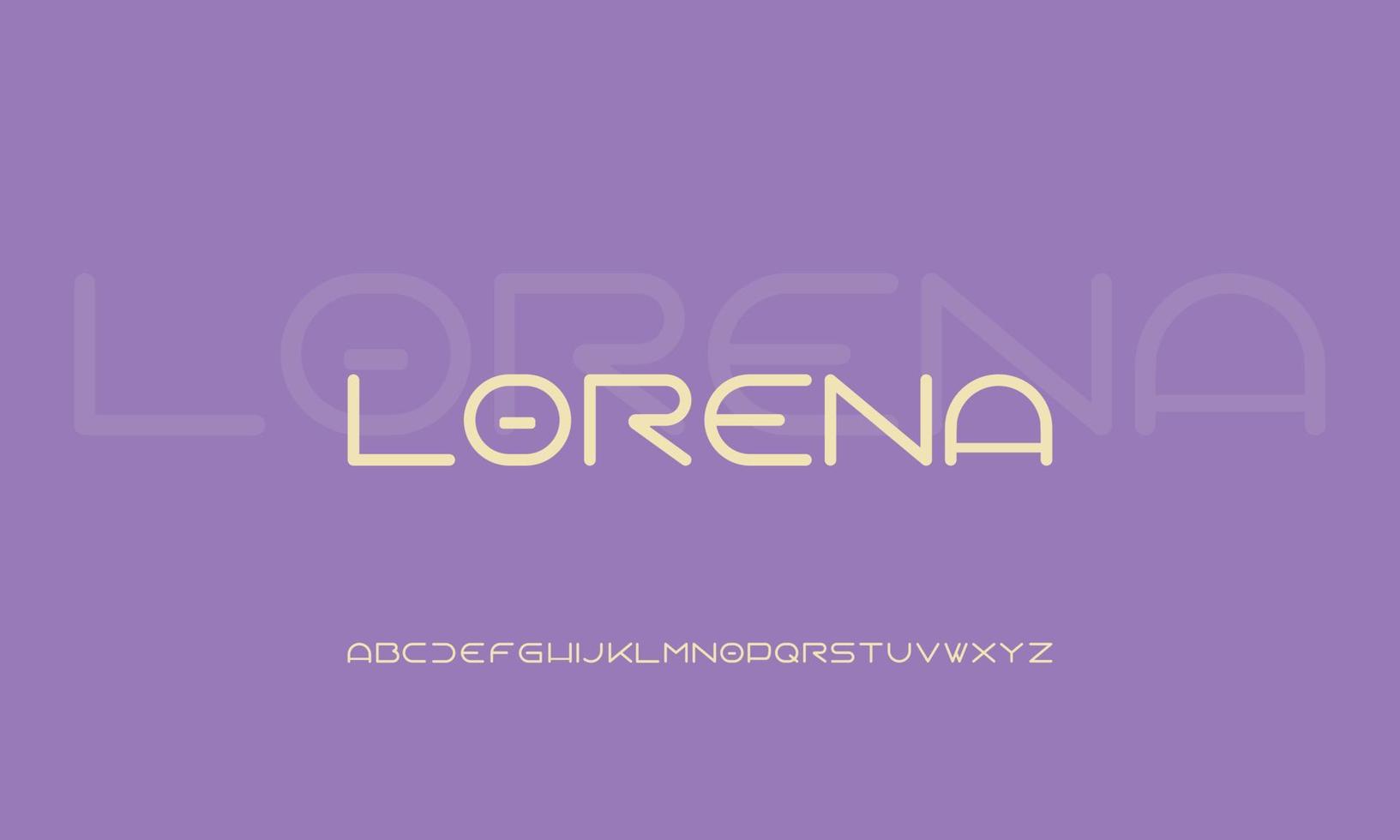 lorena alfabeto moderno mostrar tipo de letra fuente vector