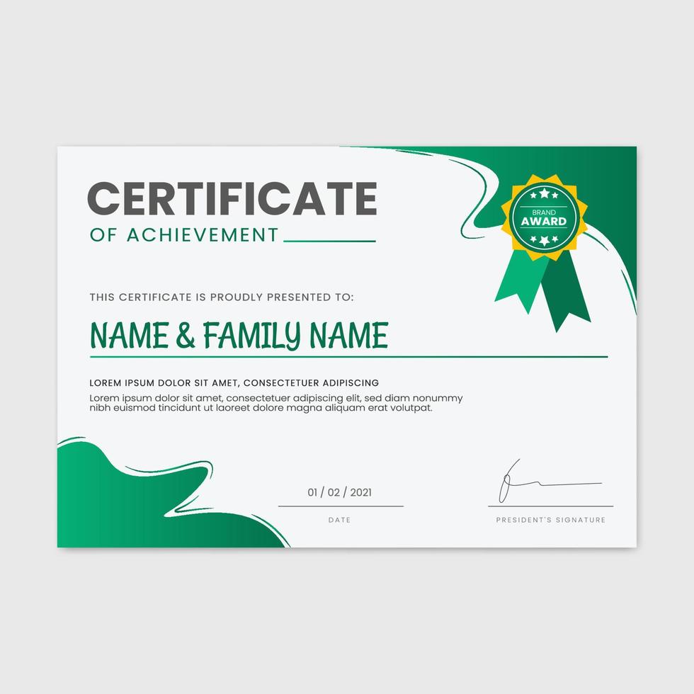 Certificate of appreciation template, Clean modern certificate with simple vector design. Certificate border template with luxury and modern illustration.