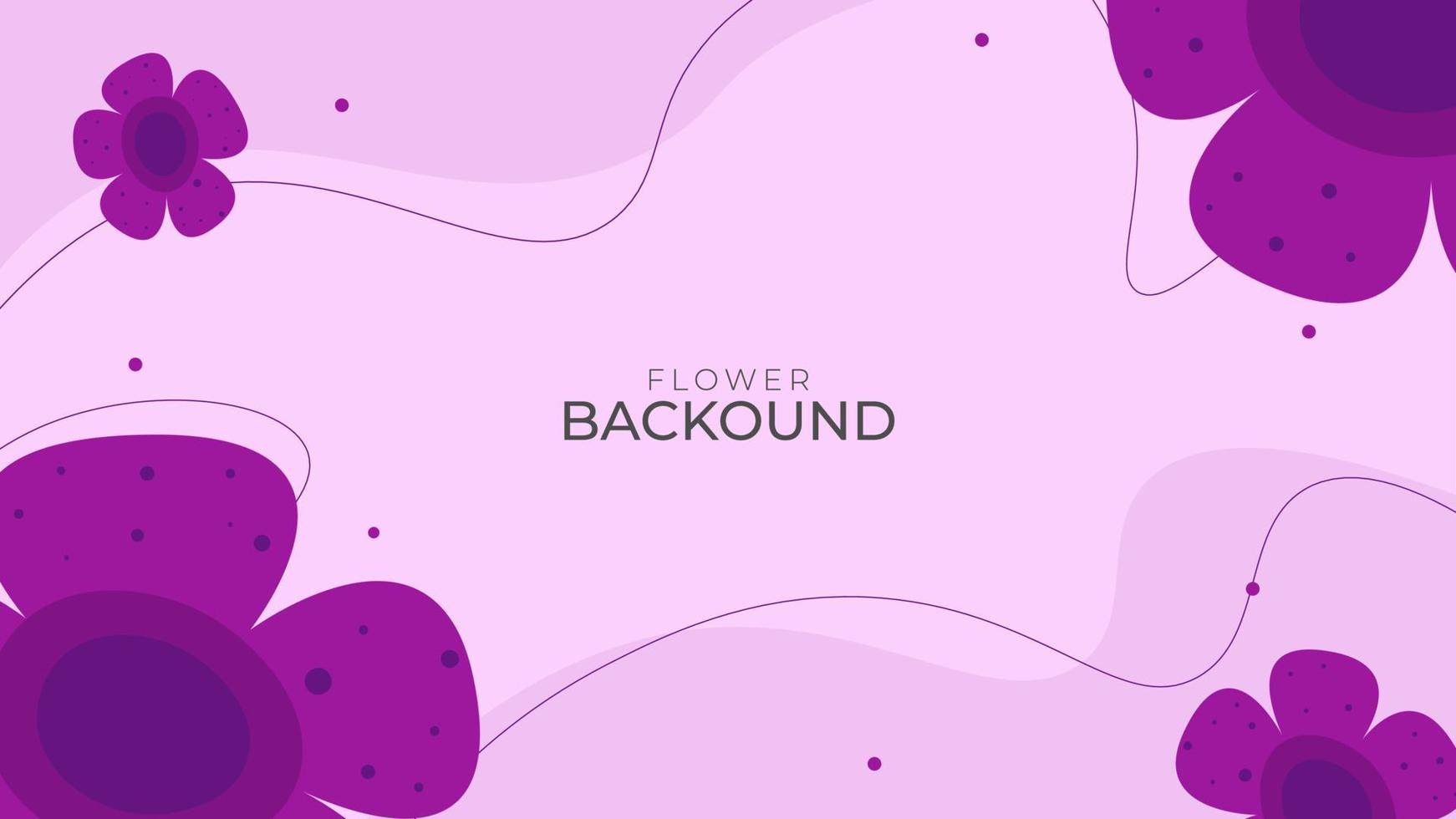 Abstract Backround with purple flower vector design