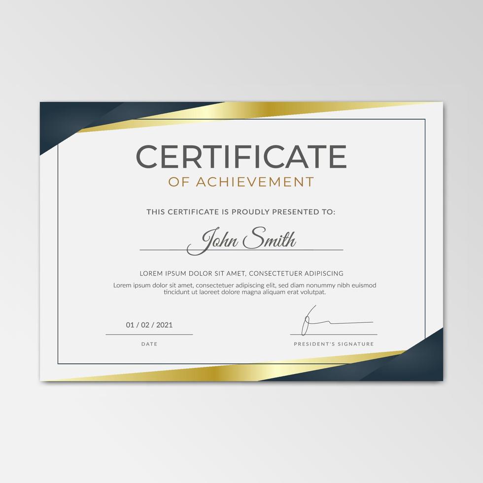 Certificate of appreciation template, Clean modern certificate with simple vector design. Certificate border template with luxury and modern illustration.