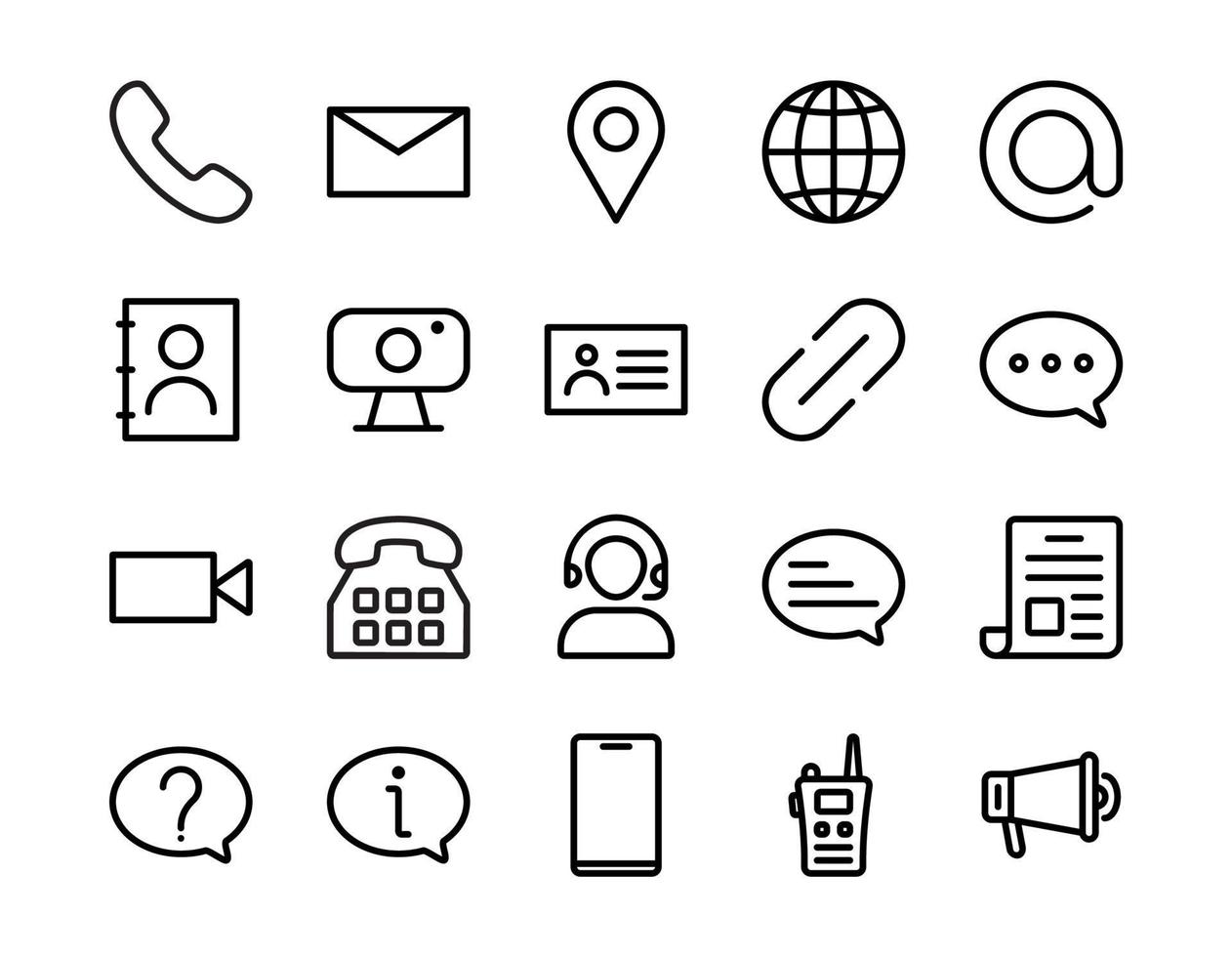 Set of contacts icons, Set of contacts collection in black color, Design elements for projects. Vector illustration, contacts icon, contact icons, contact icon vector, contact icon vector illustration