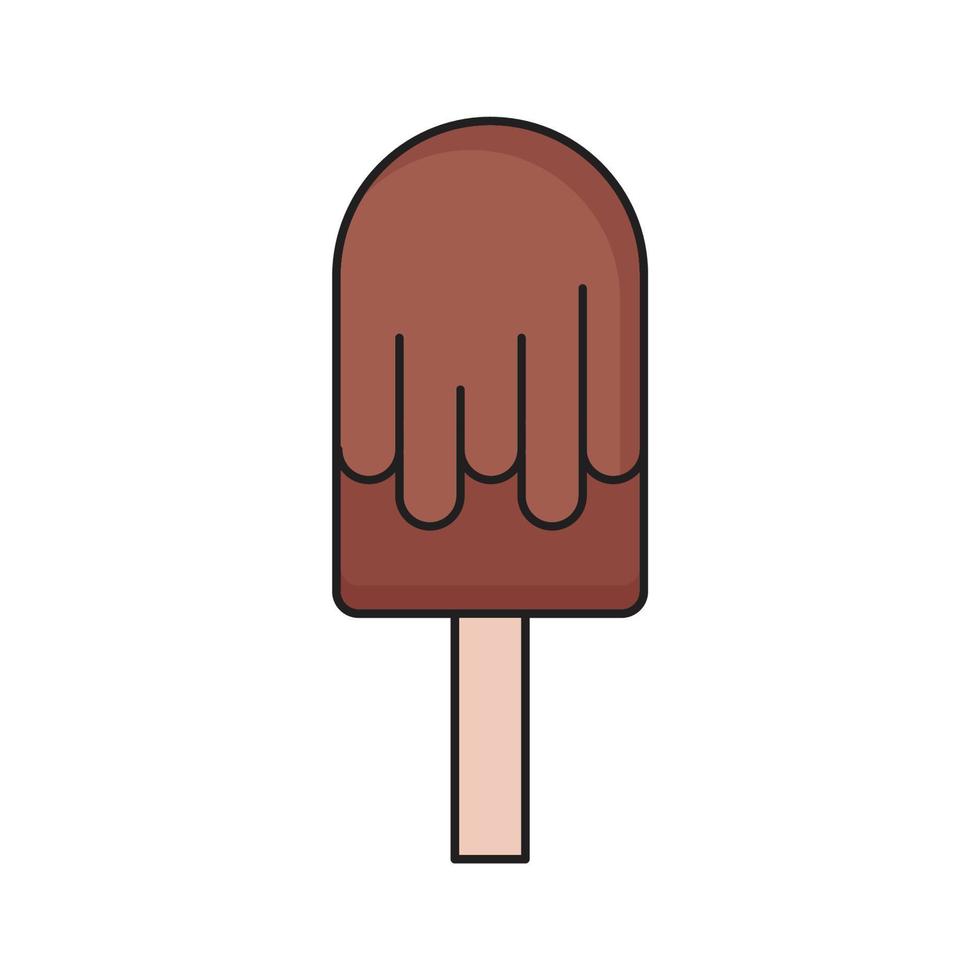 Ice Cream Outline Color Icon vector