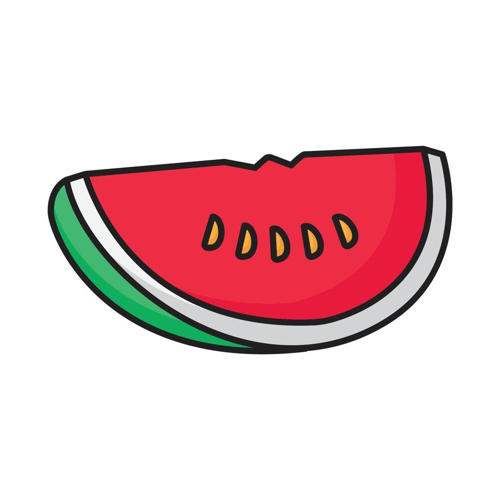 Watermelon Outline Color Icon vector