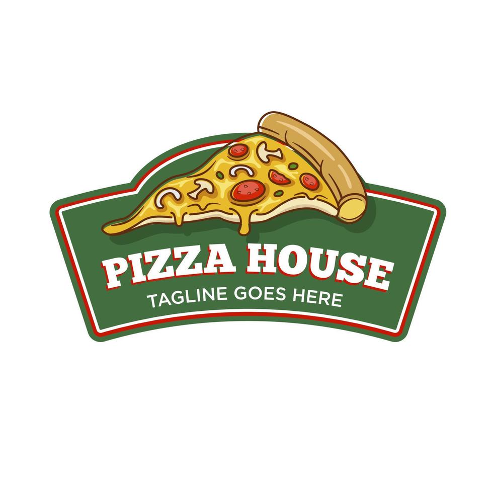 Pizza House Logo Design Template vector