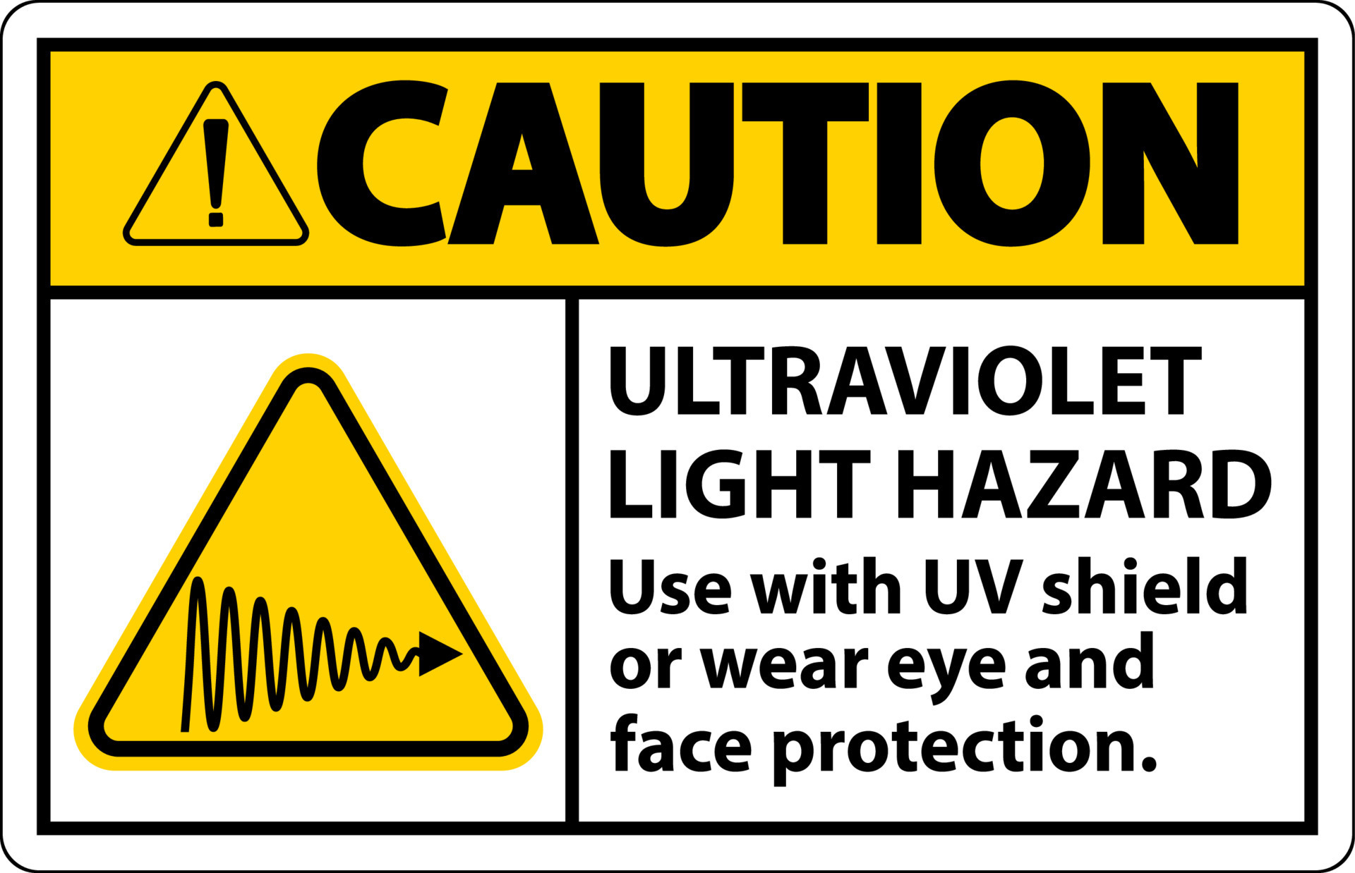 Caution Ultraviolet Light Hazard Label On White Background 11892245